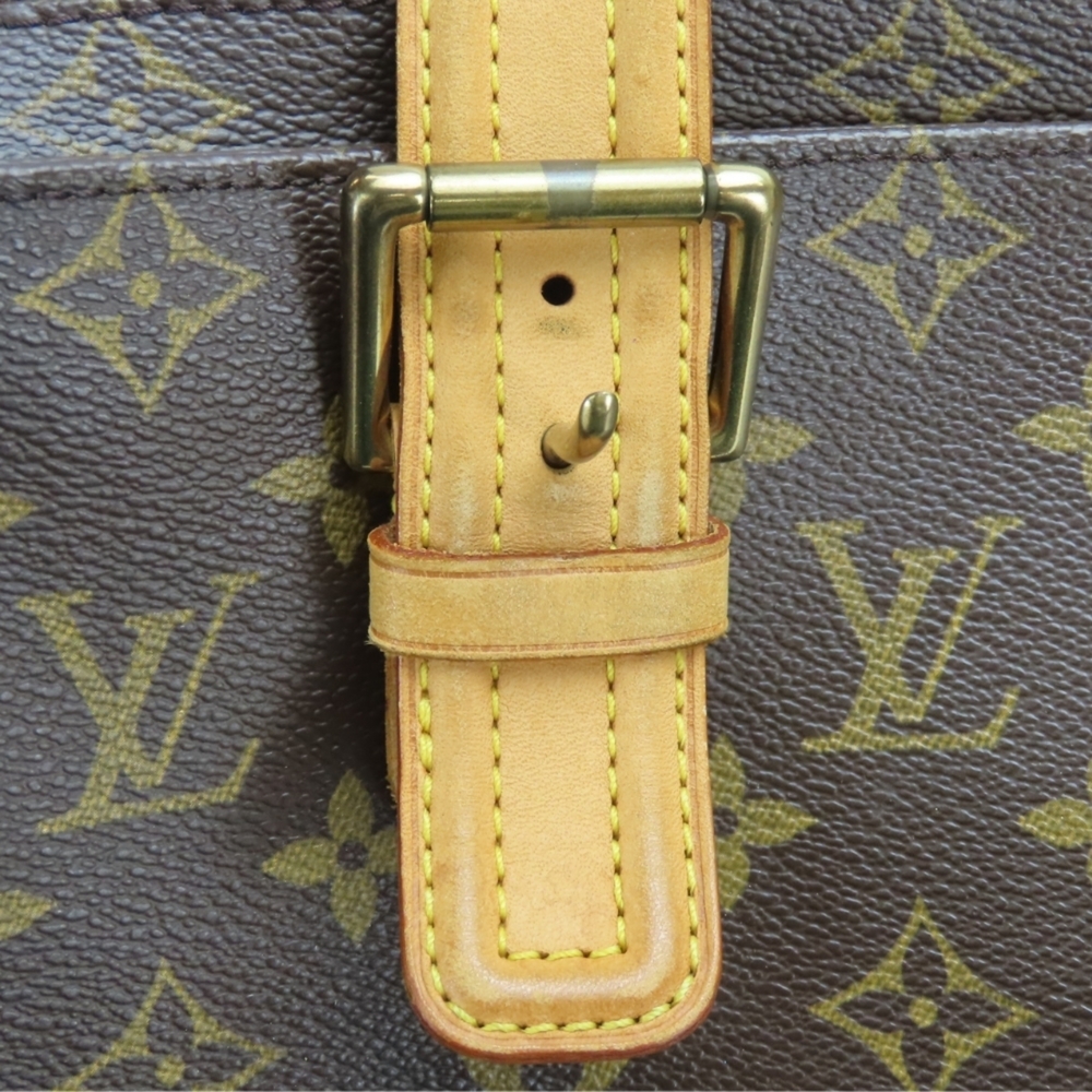 LOUIS VUITTON Authentic Brown Monogram Leather Tote Bag - Picture 13 of 16